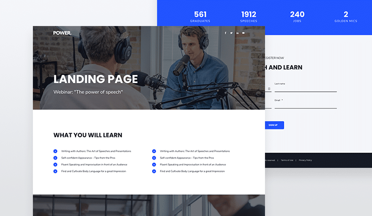 Landing Page Webinar Template