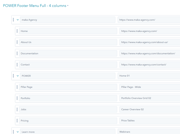 4-column-footer-menu-setup