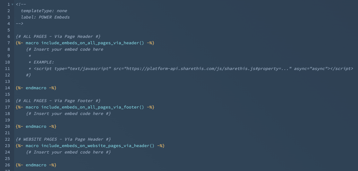 How do I add an embed code to the embeds.html?