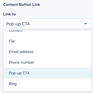 Page-Footer-Content-Button-Link-Pop-up-CTA