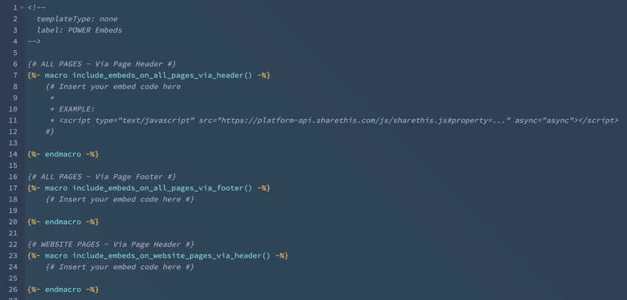 How do I add an embed code to the embeds.html?