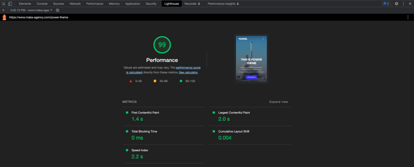 google-lighthouse-mobile-results-99-power-theme-entry