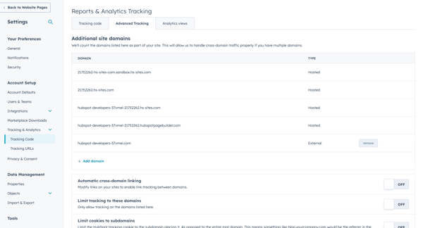 hubspot-tracking-analytics-cross-domain-linking