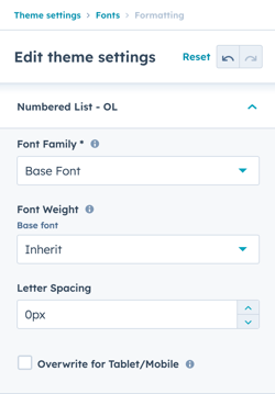 numbered-list-ol-font-settings