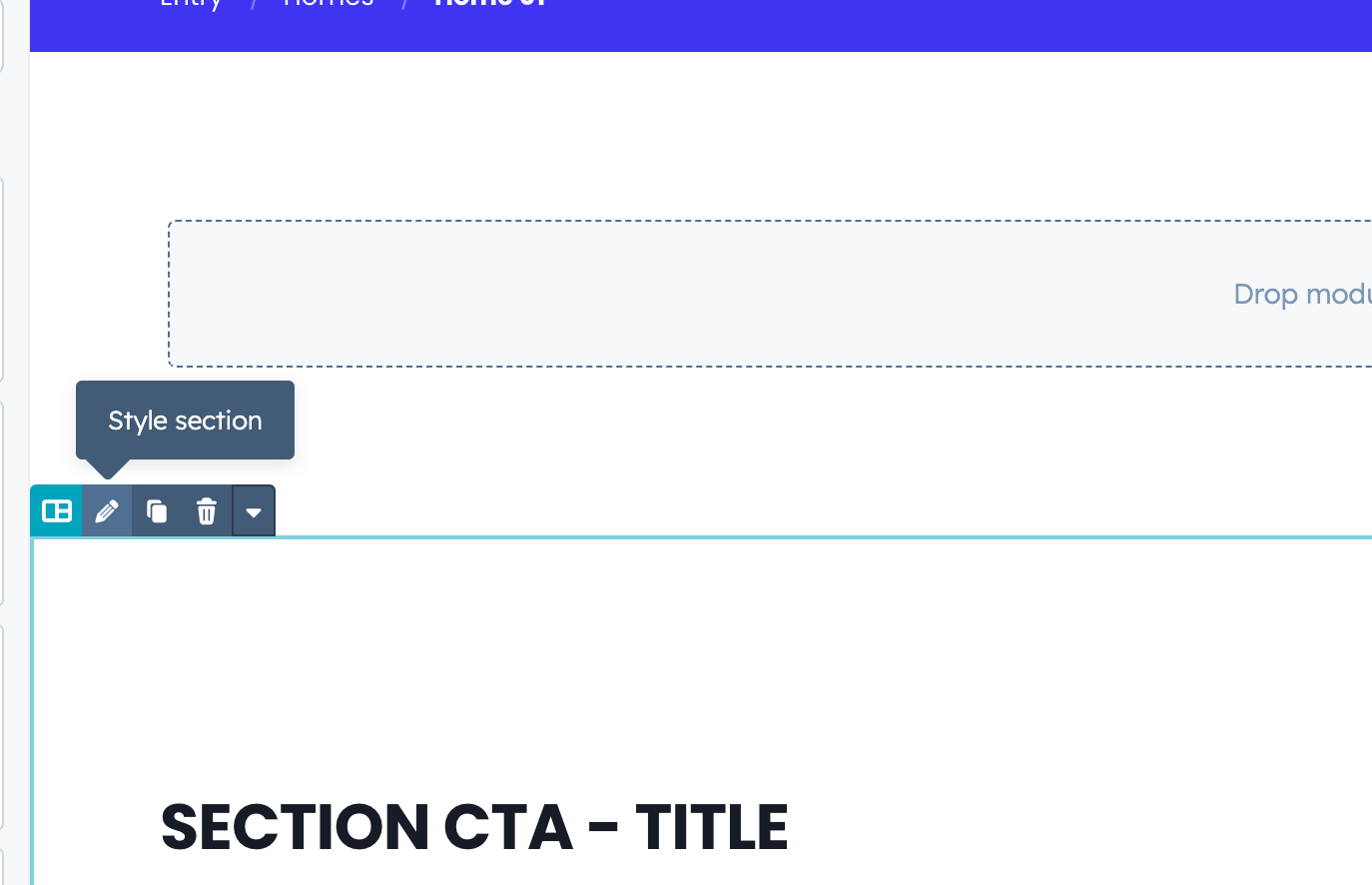How to change a module to full width in the HubSpot draganddrop editor?