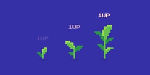 graphic drawing showing tree sprout growing three levels