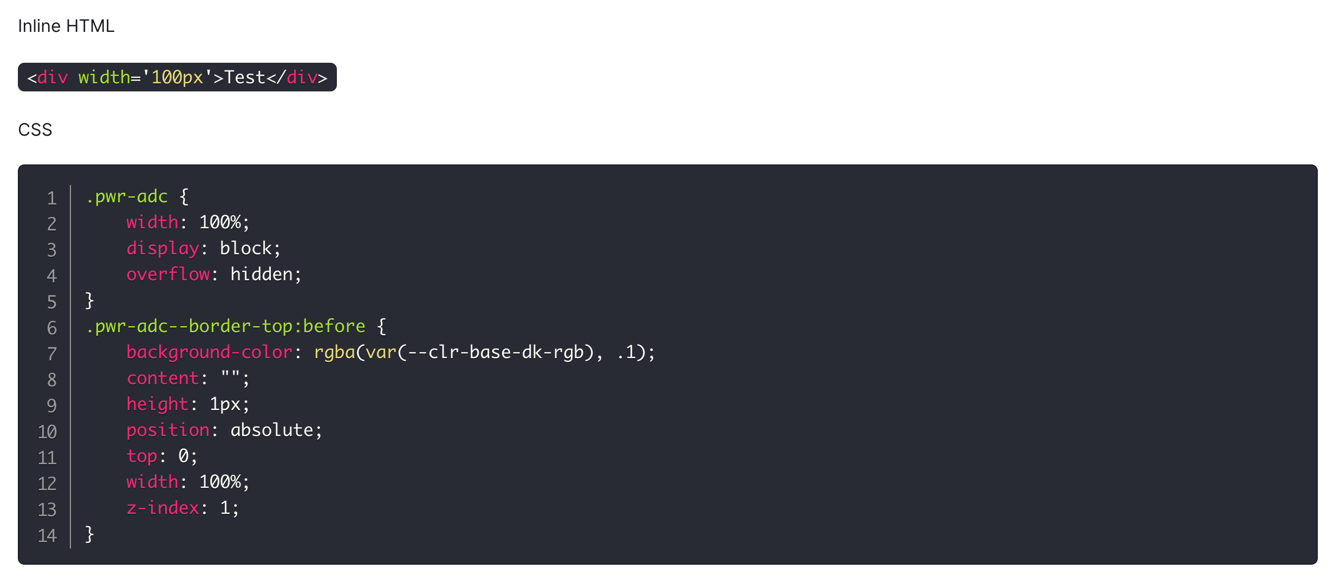 Code Highlighting