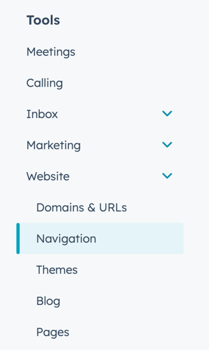 hubspot-settings-website-navigation