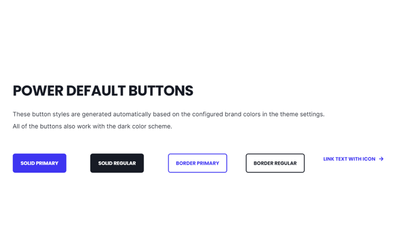 default buttons