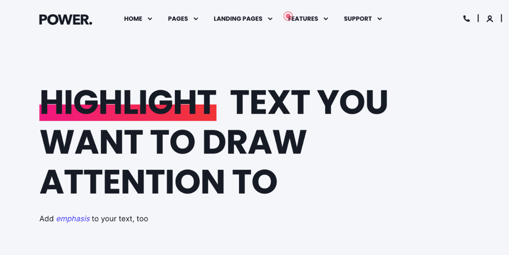 Standard Highlights Example Text Highlights