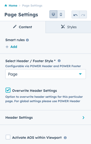 Activate-AOS-within-viewport-page-settings-power-theme