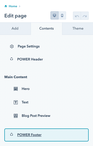 POWER-footer-settings