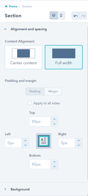 Section-aligntment-and-spacing