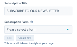 Subscription-Form