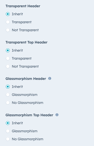 header-style-transparent-glassmorphism-change-page-settings