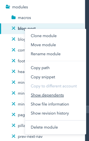 modules-show-dependents