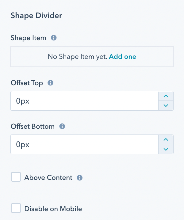 Can I use more than one shape divider for a section?