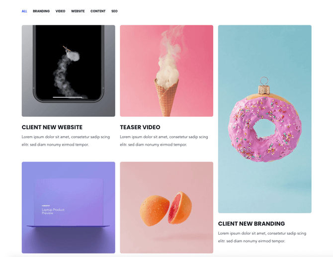 3 column masonry layout for image boxes