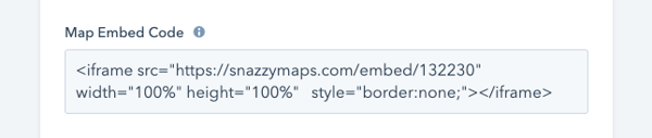 map embed code setting