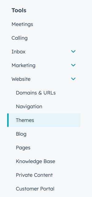 hubspot-settings-website-theme