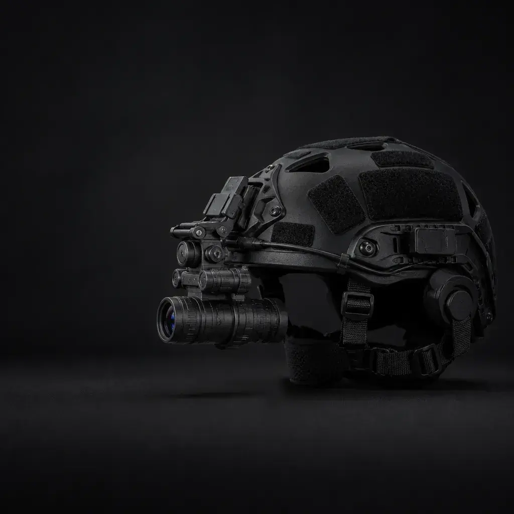 High performance night vision goggles product shot with interactive hotspots