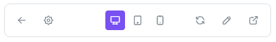 The editor toolbar, from left to right.